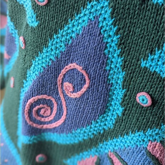 Abstract 90s Sun Prints sweater M - Picture 11 of 12